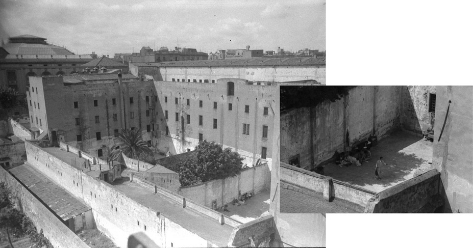 ANC, Casas i Galobardes, Gabriel. 240756. UC 5469. Reclusas con niños en uno de los patios de la Presó Vella de Barcelona. Años veinte-treinta.