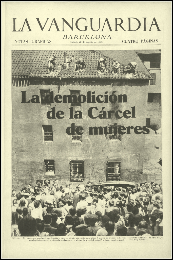 Pie de imagen 6:  La Vanguardia, 22-8-1936, p. 1.