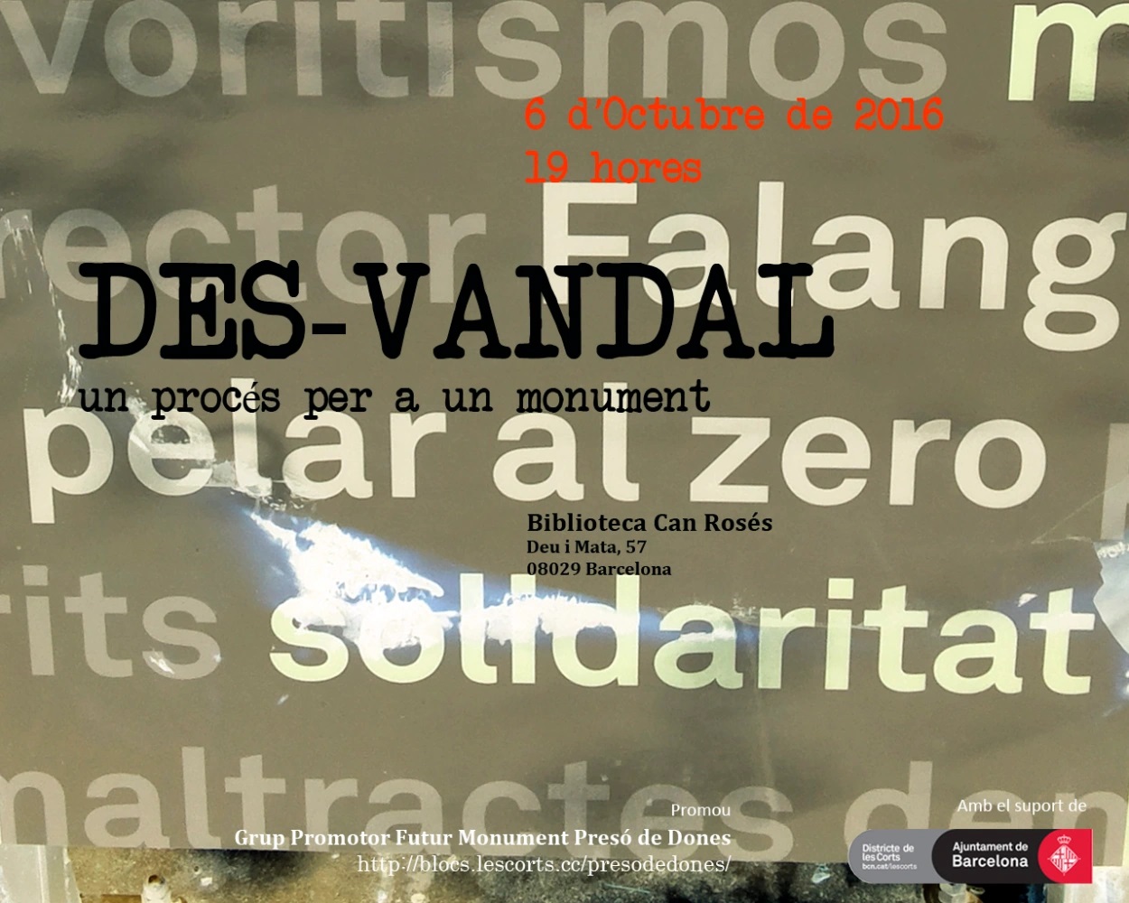 Cartel de la iniciativa "Des-vandal·", 2016